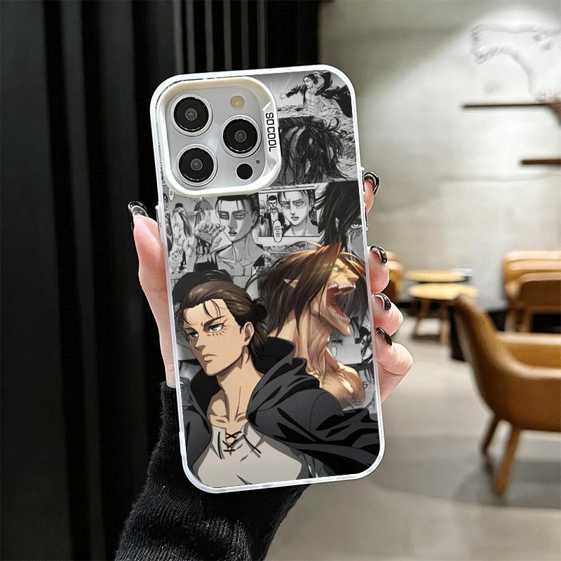 

Мягкий чехол для телефона с аниме-рисунком «Атака титанов» для iPhone 15 16 17 Pro Max 17Air 16E 14 Plus 13 12 Mini, противоударная задняя крышка iPhone 16 Pro