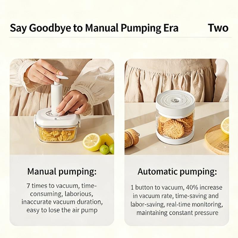 Airtights Coffee Canister Plastic Coffee Storage Container Kitchen Supplies Automatic Vacuum Coffee Canister for Food
