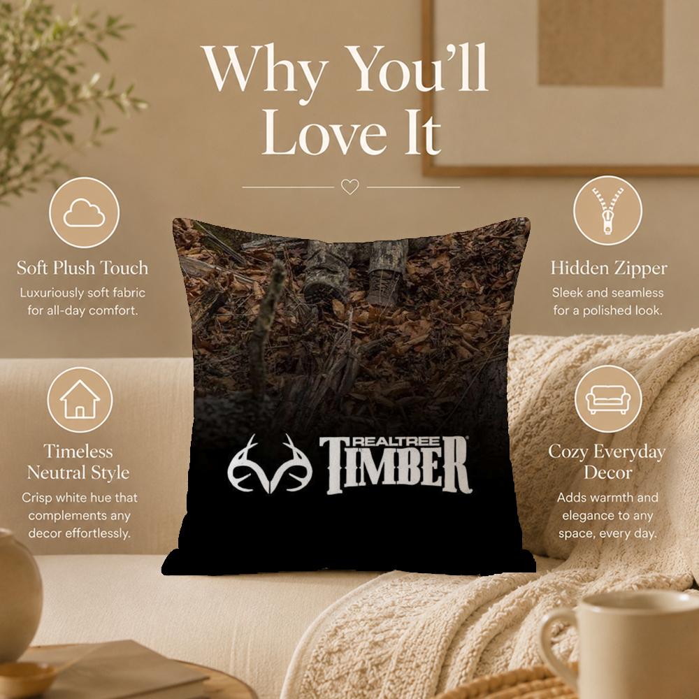 Pattern R-RealtreeS Cushion Cover Double-Sided Printed Pillow Cover Hypoallergenic Dust-Mite Proof