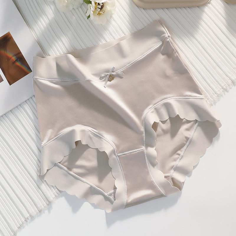 

Pearl Luster French Retro High-Waisted Mulberry Silk Quick-Dry Panties for Women Extra Large