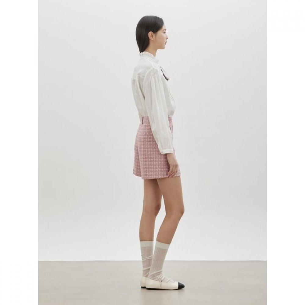 Cc Collect Frill Jacquard Blouse C261msc004c