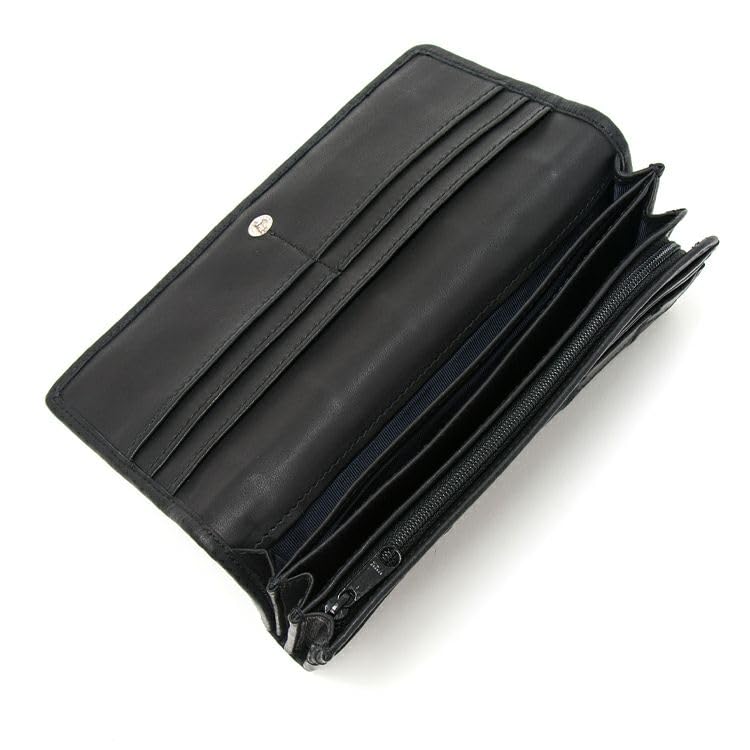 Flap Type Long Wallet Made by Official Baseball Glove Manufacturer Genuine Leather Long Wallet Large Capacity Wallet with Coin Purse Long Wallet for