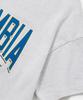 COLUMBIA UNIVERSITY Cu 80S Vintage Crack Logo Women S/S T-Shirts Light Melange