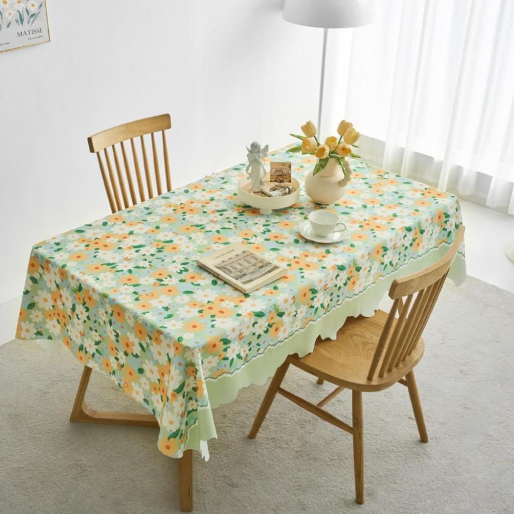 Waterproof & Oilproof Irregular Lace Tablecloth: Dustproof, Stain-Resistant Coffee Table Cover