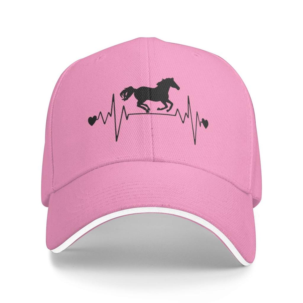 Horse Heartbeat Vintage Baseball Caps Snapback Baseball Hats Breathable Casual Casquette Outdoor for Men And Women