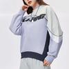 Li Ning Sports Lifestyle Serie Logo Print Color Block Rundhals Pullover Sweatshirt Damen Sweatshirt Nebel-Lila Antarktis-Grau AWDR318-5