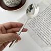 Stainless Steel Salad Spoon Creative Shovel Spoon Fork Pasta Coffee Fork Dessert Cake Fork Watermelon Fruit Spoon