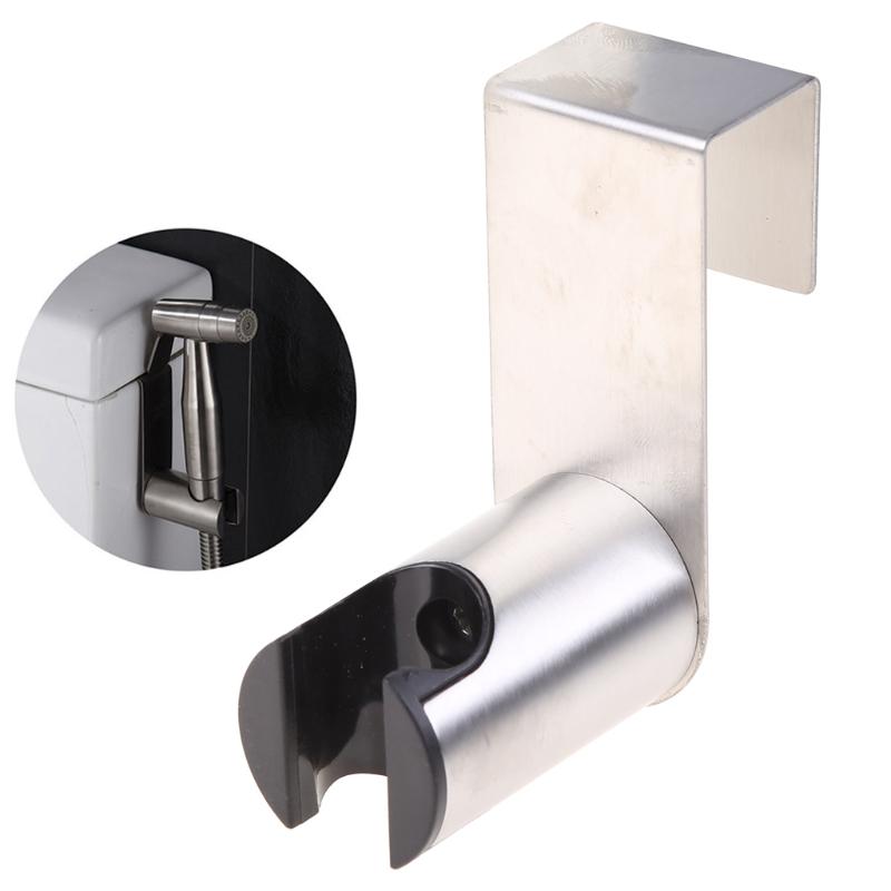 Free Nail Bidet Hook Holder Stainless Steel Hanger ABS Brushed Socket Wall Shower for Head Holder Sprayer 1 Pack