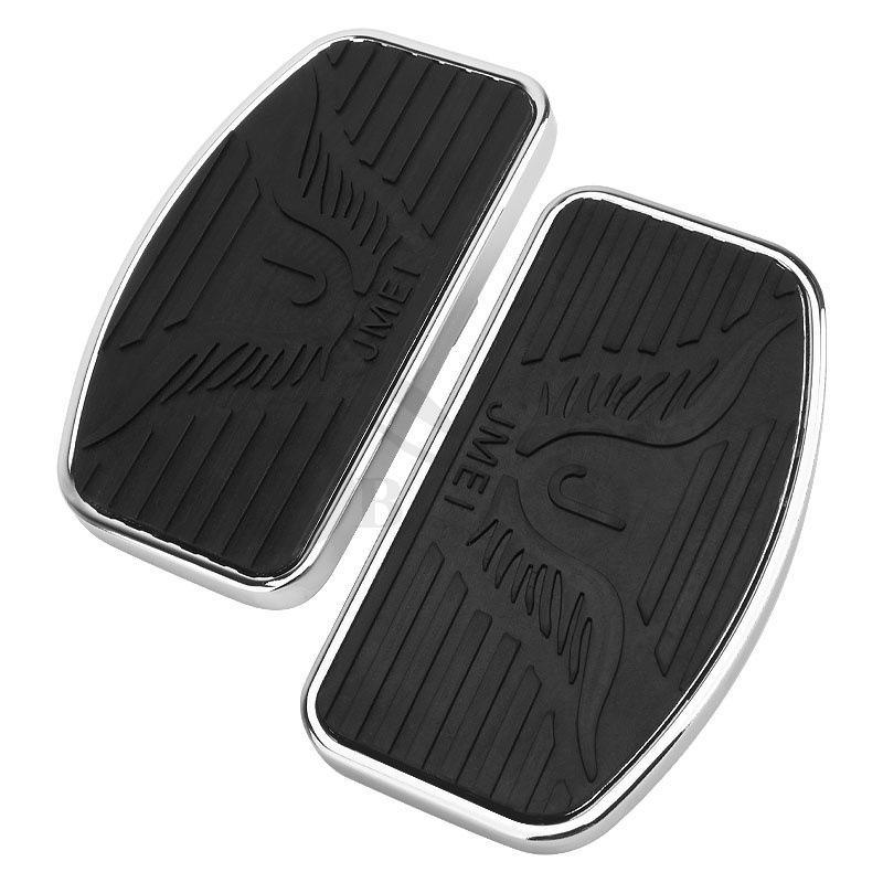 Universal Eagle Motorcycle Footrests - Black (Front & Rear)