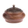 1Pc Walnut Retro Solid Wood Round Incense Burner High-End Atmospheric Home Indoor Incense Burner Chinese Creative Ornaments