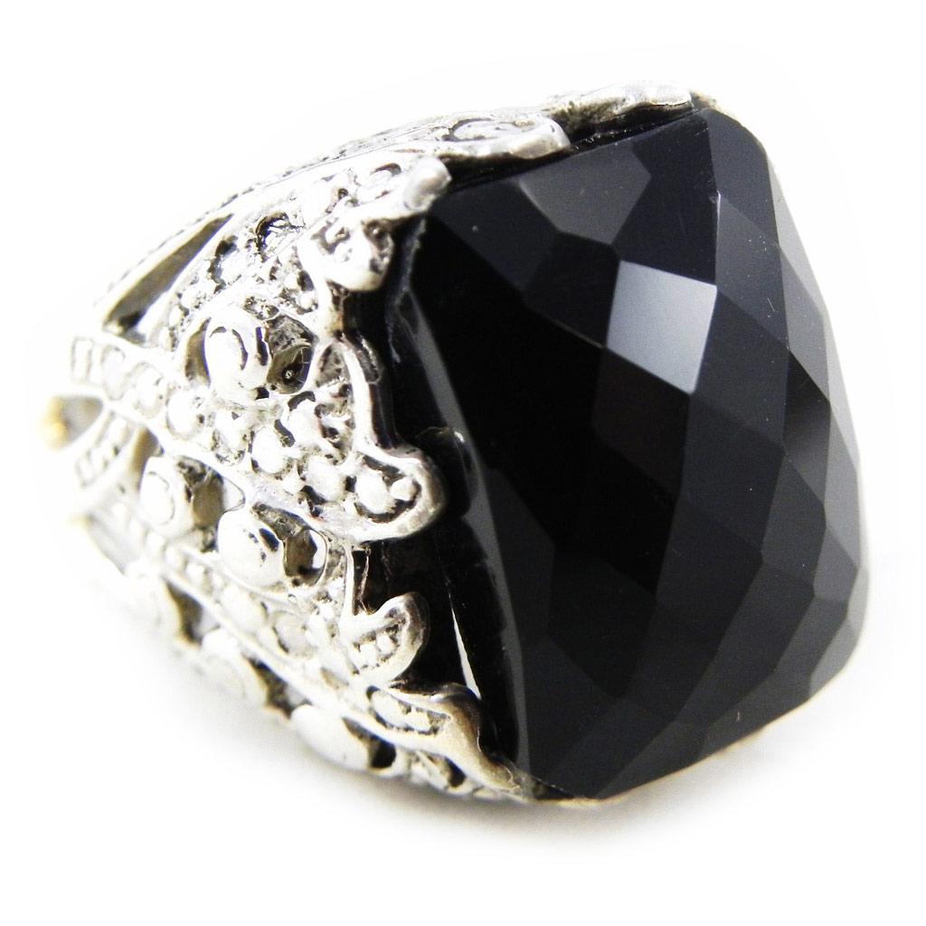 Silver 'Heaven' Onyx Ring