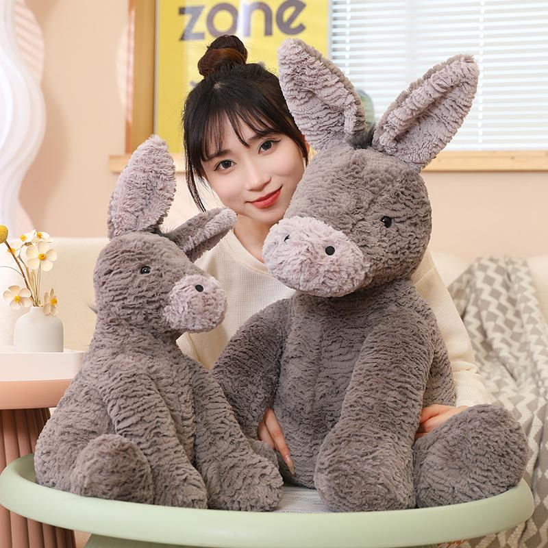 

23/40/60 см милые игрушки Burro Peluche, милый серый осел, плюшевые куклы, мягкие животные для младенцев, декор комнаты на день рождения, подарки 23cm