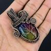 Rainbow Solar Quartz 999 Copper Wire Wrapped Pendant, Handmade Gemstone Pendant Jewelry, Gifts For Wife Brand New Pendant