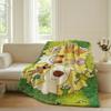 Cartoon cute Coco chan Blanket For Sofa Office Bed Plane Travel Sleep Read Relax Camping Soft And Warm