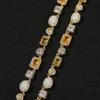 THE BLING KING 8mm Yellow Gem Chain White Opal Necklace Iced Out AAAAA Cubic Zirconia Bracelet For Men Women Hiphop Jewelry