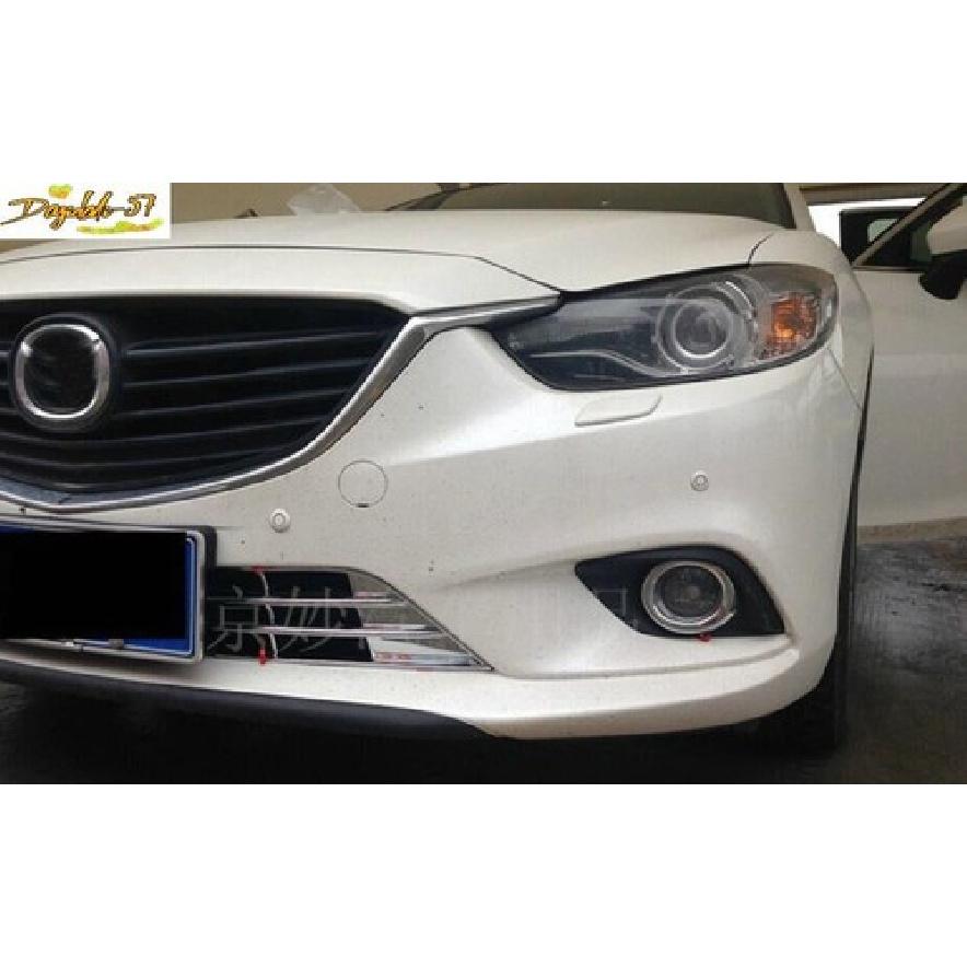 Chrome Front Head Fog Light Lamp Molding Cover Trim For Mazda 6 Atenza 2014 2015