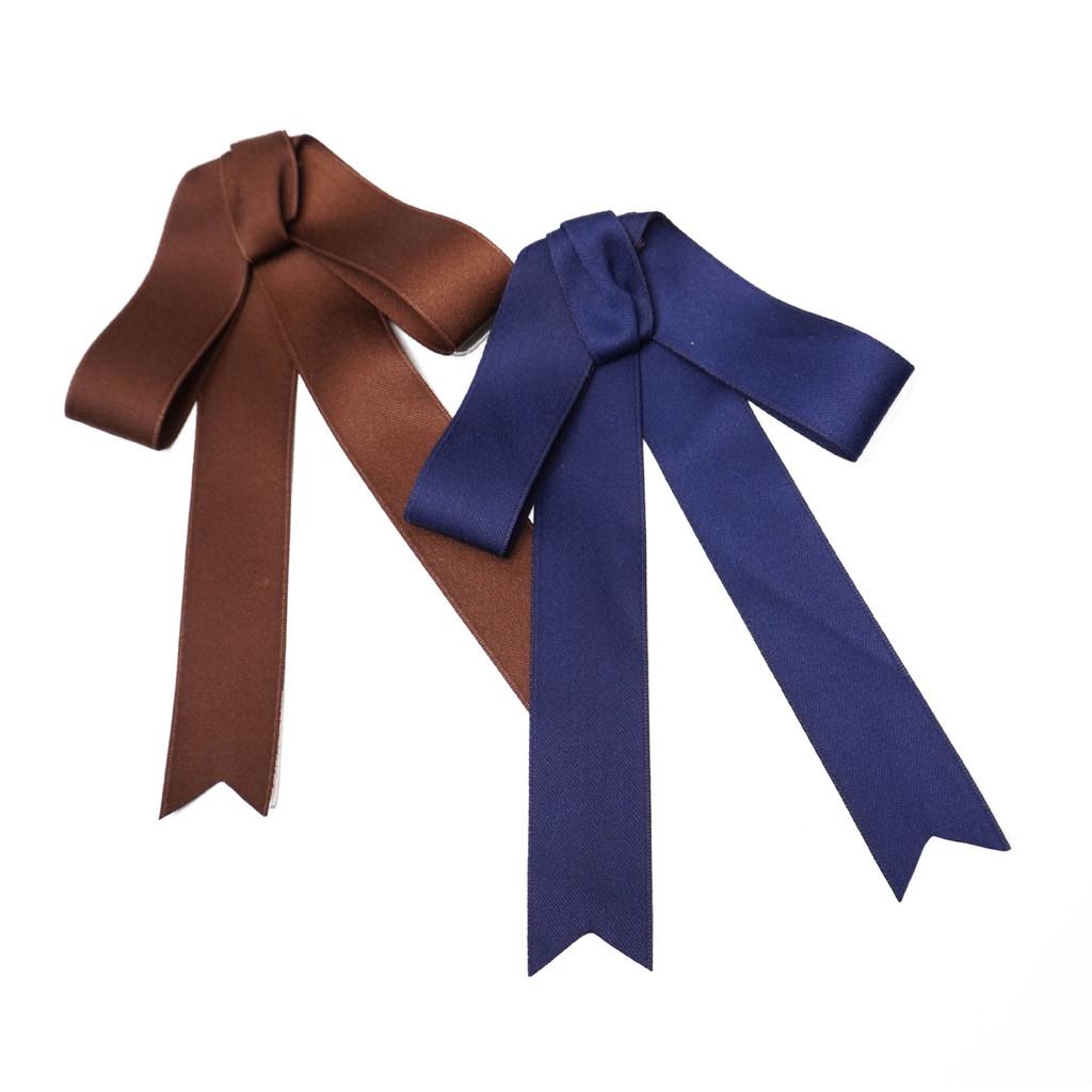 Butterfly Bow Tie Pin For Women With Satin Ribbon Elegant School Style Accessory
