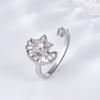 Women's Stress Relief Rotating Star & Moon Ring, Adjustable Fashion Design