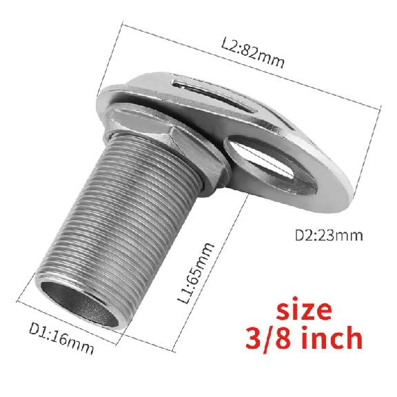 

3/8inch 1/2inch Marine Boat Accessories Stainless Steel Water Filter Filtering Tool Intake Strainer Size A