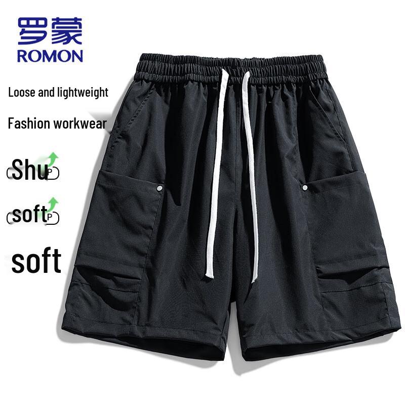 ROMON Men s Casual Cargo Shorts 3XL чёрный