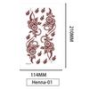 Lace Brown Waterproof Henna Flower Tattoo Stickers for Hands