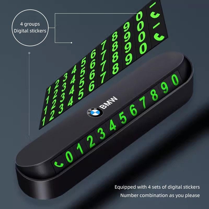 BEKV7 Temporary Parking Contact Number Plate Move Car Contact Card Sticker For BMW X1 X3 X4 X5 E46 E90 F20 E60 E39 F10 M1 M2 M3 M5 M6