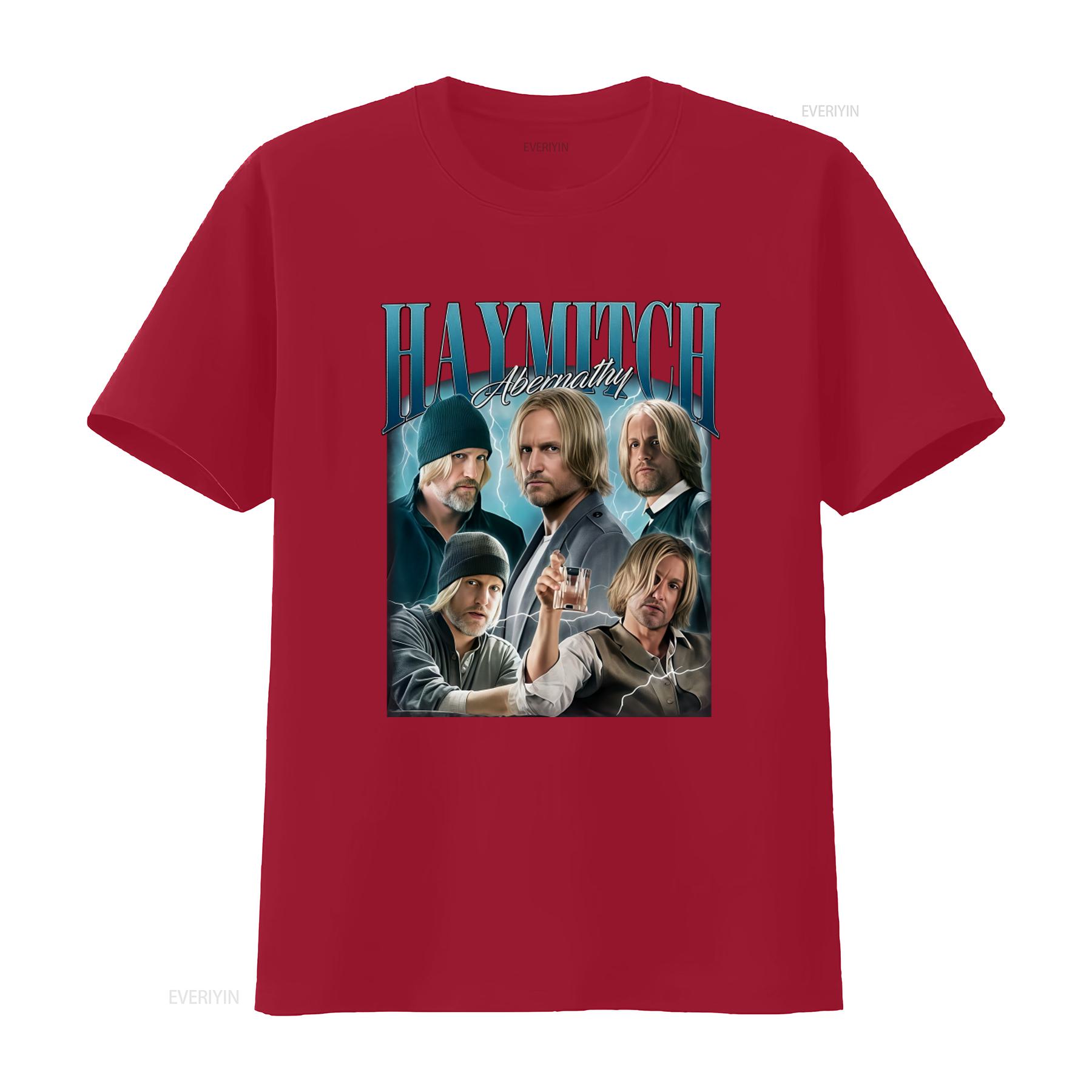 Haymitch Abernathy Vintage T Shirt For Woman and Man Sunrise on the Reaping Hunger Games Fan Print vintage Washed S