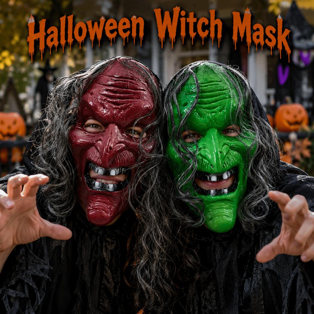 Creativity Scary Witch Mask Realistic Full Face Mask Novelty Halloween Witch Mask  Male Female