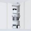 Hanging Corner Cabinet with Storage White 57 X 57 X 100 Cm Engineered Wood