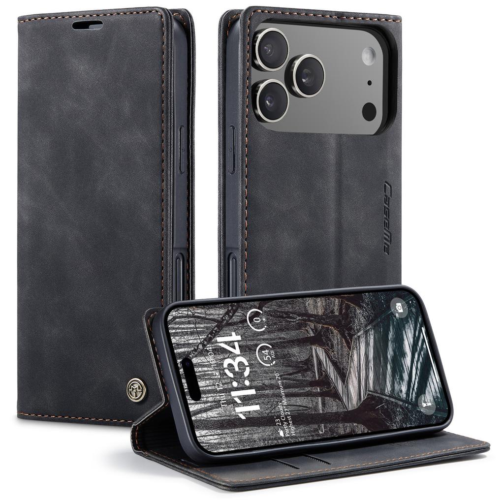 For iPhone 17 Pro Wallet Case CASEME 013 Series PU Leather Phone Cover Stand