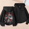 Anime Berserk Guts Reißverschluss Hoodie Herren Retro Manga Zip Up Jacke Herren Damen Kleidung Fleece Übergroßes Zip Up Sweatshirt