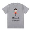 Funny Mii Need A Cigarette TShirt Unisexs Clothing Womens Fashion Tshirt Barbershop Quartet Day Graphic  Summer New T Shirt