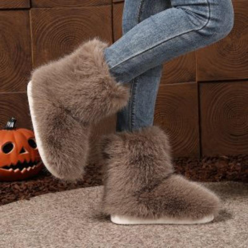 Flat heel warm short snow boots winter new fashion women's boots cotton shoes casual winter boots