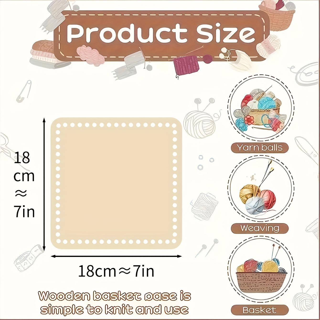 

5 Pieces Wooden Crochet Basket Base: DIY Crochet Basket Wooden Base, Unfinished Wooden Basket Base, Crafts & Sewing Supplies - W