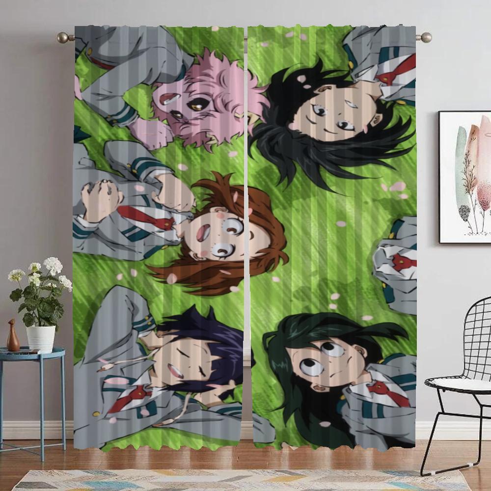My Hero Academia Tende Eleganti per Stanza 2 Pezzi Tende Oscuranti Tende per Interni Casa per Ombreggiatura Fotocamera Soggiorno Bambino