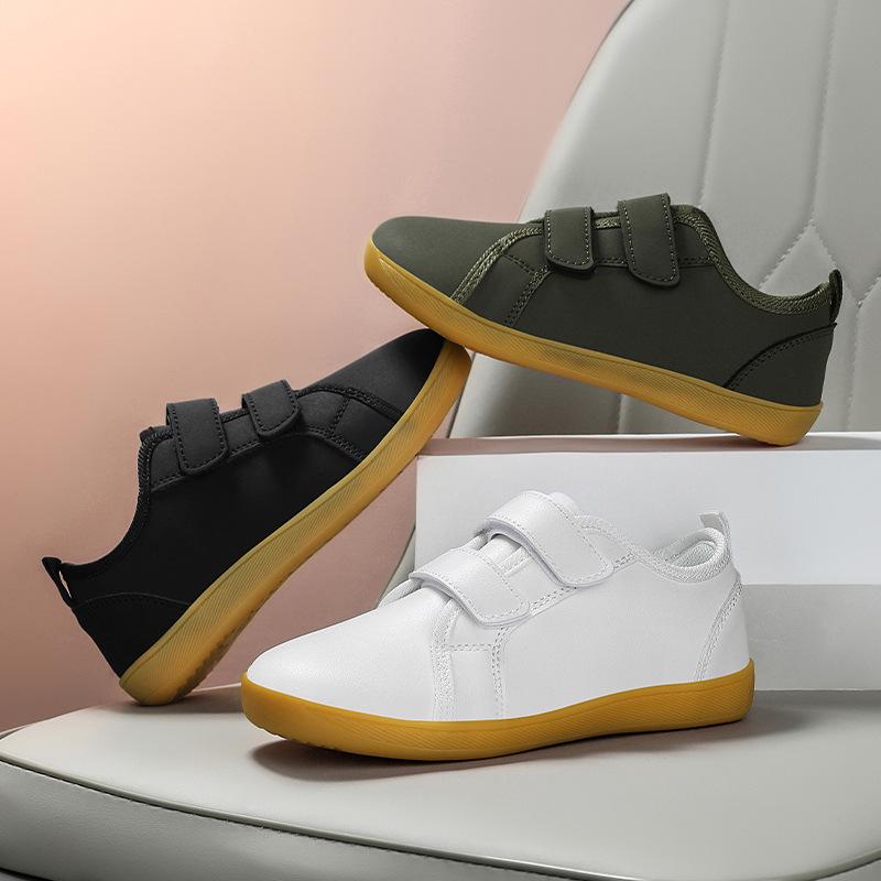 Coleção Primavera 2026: Sapatos Esportivos Antiderrapantes de Solado Macio para Crianças - Sapatos Casuais de Couro Campus e Tênis de Skate para Meninas