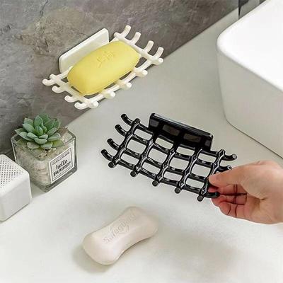 Non-stick Mesh Wall-mounted Soap Holder with Water Drainage
