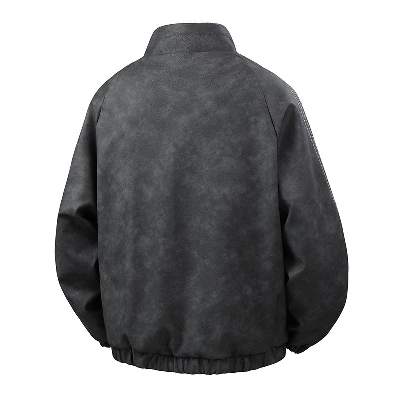 Dm PU Leather Men's Cotton Coat Thickened Double-sided Cotton Coat For Men