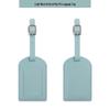 Customizable Soft PU Leather Luggage Tag with Logo and Travel Info Slot