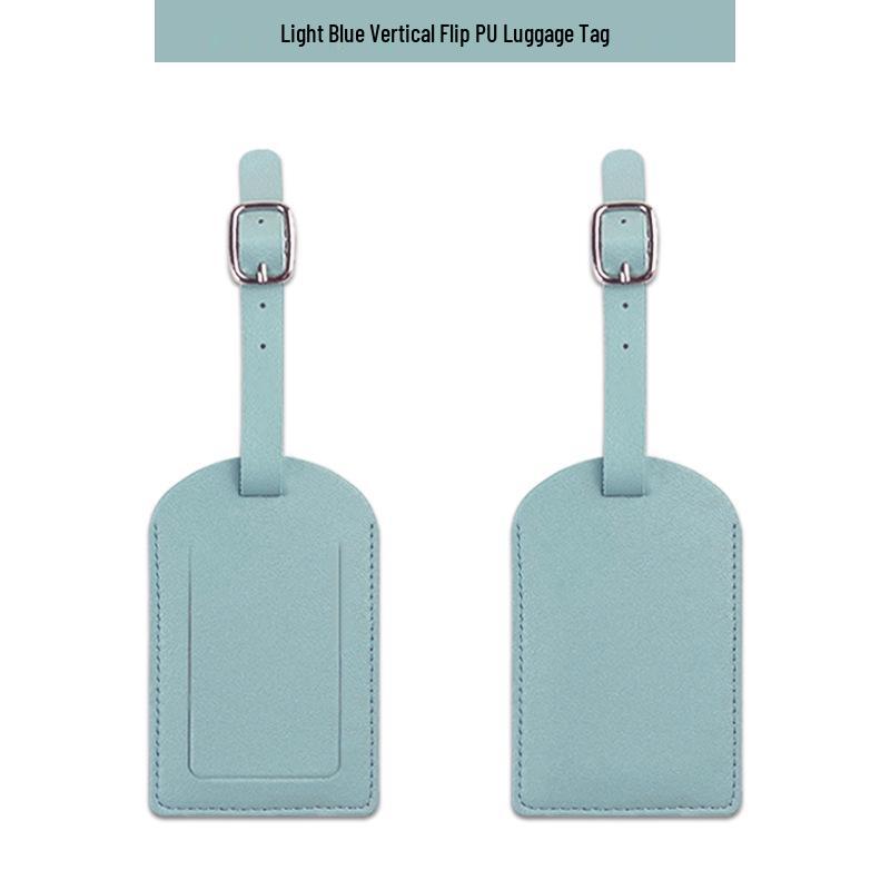 Customizable Soft PU Leather Luggage Tag with Logo and Travel Info Slot