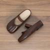 2025 Summer Women's Closed Toe Slip-on Hidden Heel Flat Mules with Tabi Split Toe Design