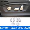 For Volkswagen VW Tiguan 2017-  Carbon Fiber Seat Adjustment Switch Button Cover Trim Interior Accessories Car Styling