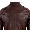 Black Men Leather Jacket Slim Fit Vintage Yellow/Red Brown Genuine Cow Men's Motorcycle Coat Biker Clothes Spring Autumn