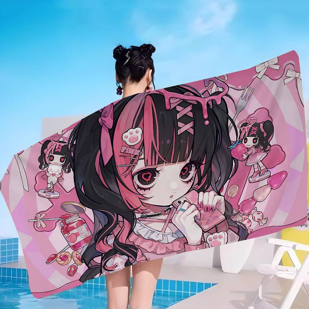 Popular J-Jirai K-Kei Fashion Microfiber Printed Beach Towel Mountain Climbing Yoga Beach Swimming Running Absorbent Soft Towel