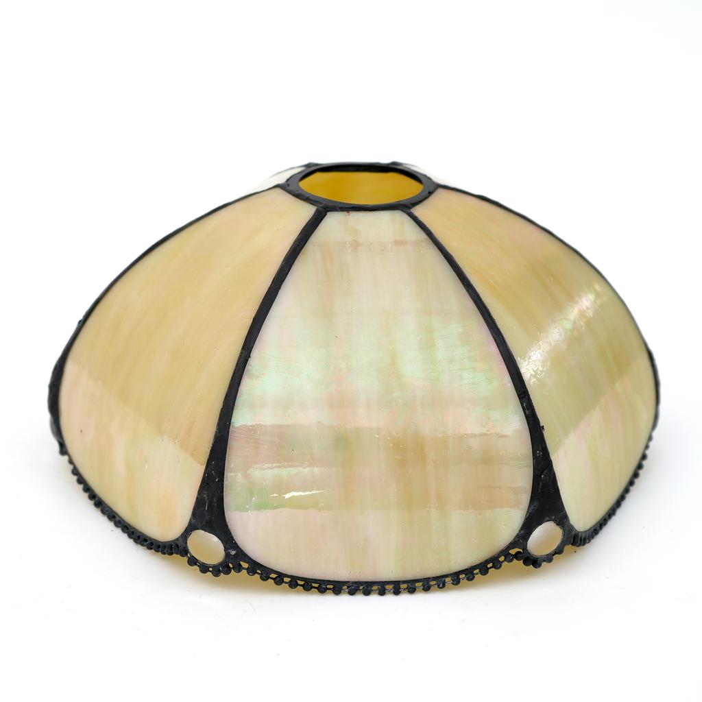 Retro lamp cover Feather Design 8" Yellow Stained Glass Lampshade - Perfect for Table, Floor Lamps & Chandeliers
