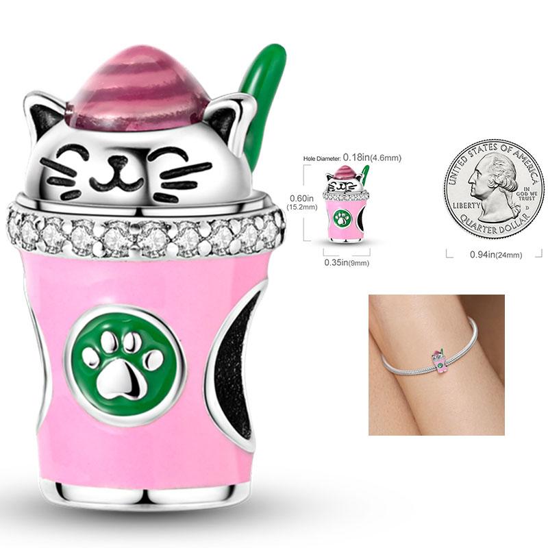 Copper Charms Penguin Unicorn Carousel Pendants Fit Original Pan Bracelet Beads Diy For Jewelry Making