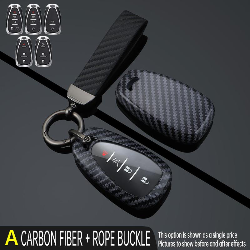 Custodia Cover Chiave Auto in Fibra di Carbonio Per Chevrolet Blazer Camaro Cruze Equinox Malibu Sonic Spark Traverse Trax Volt Accessori