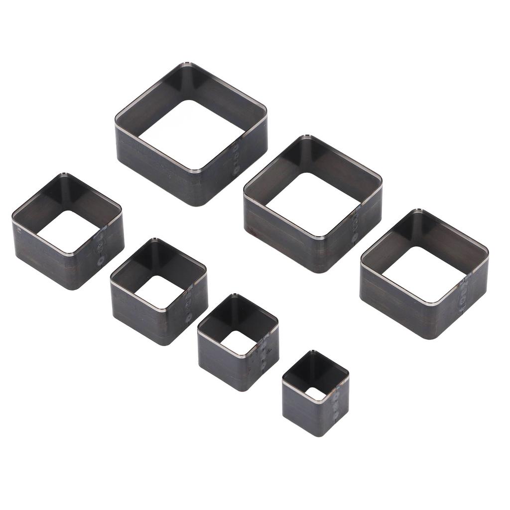 Juego de Troqueles de Corte de Cuero de 7 Piezas Acero de Aleación Rectángulo Juego de Troqueles de Perforación 20 25 30 35 40 45 50mm Longitud del Lado