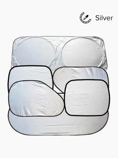 

6 Pieces/Set Car Sunshade Windshield Covers Anti Snow Ice Window UV Protection Shield Reflective Sun Block Front Rear Back Side