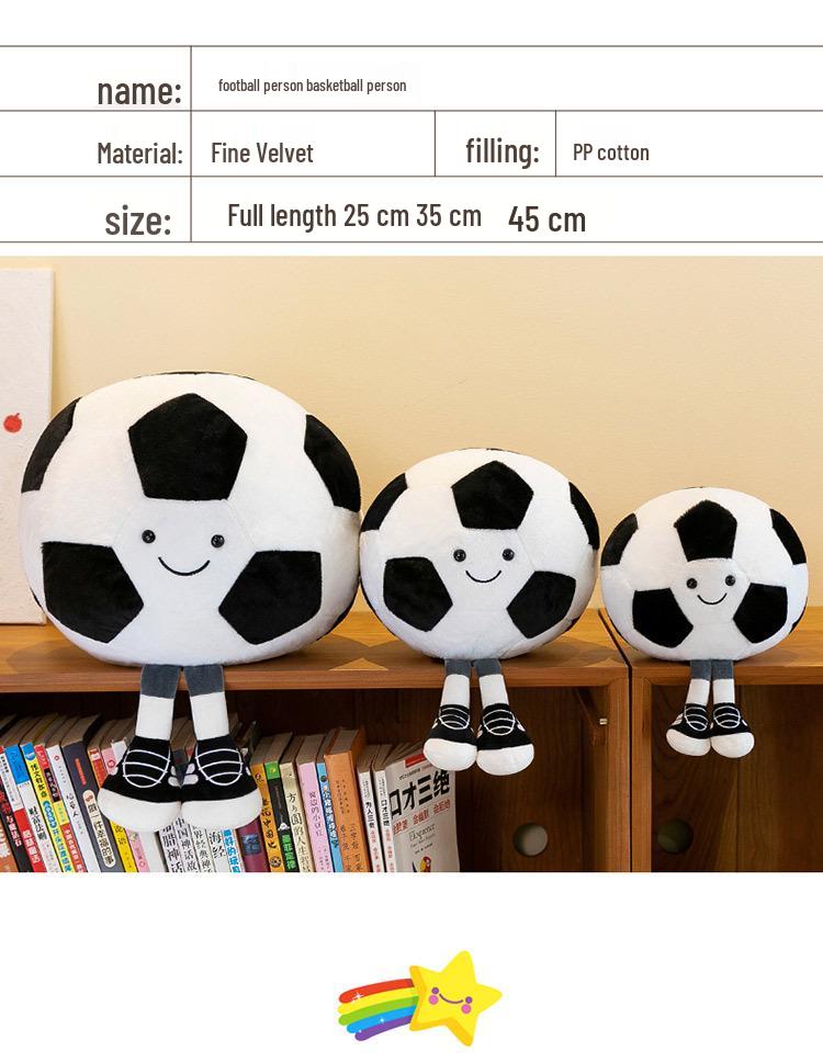 Cross-border Football Plush Pillow - Basketball Doll Figurine Holiday Gift